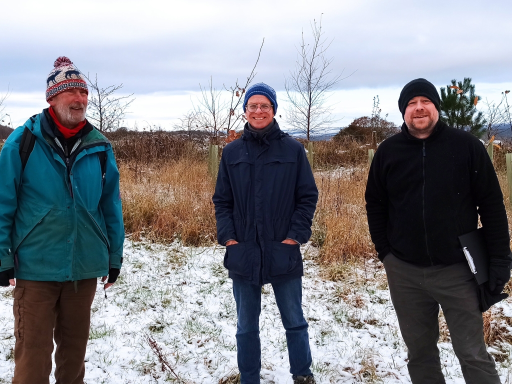 Dr. Will Simonson, Dr. Colin Tosh and Dr. Julia Cooper visited the Gibside Community Farm in Burnopfield, County Durham. To considering its potential for the REFOREST project.