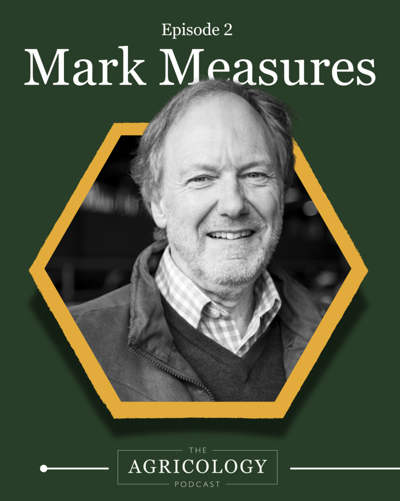 Photo of Mark Measures with the text 'Episode 2: Mark Measures, The Agricology Podcast