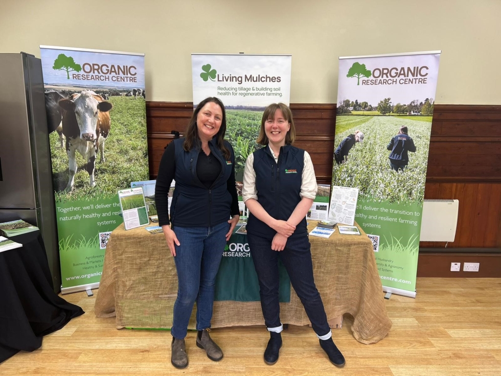 Philippa and Catriona in front of the ORC stand 