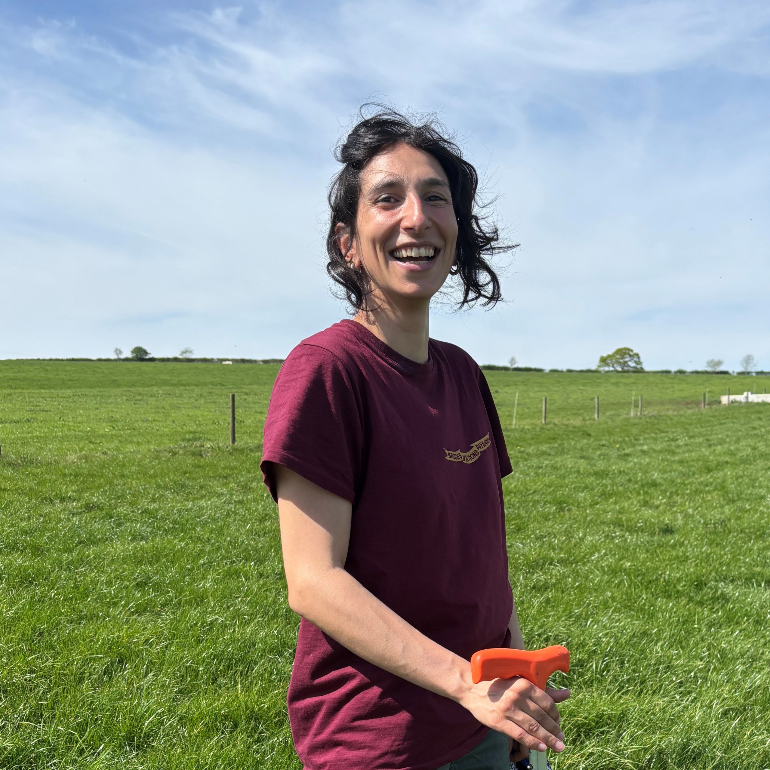 Giulia standing in a field